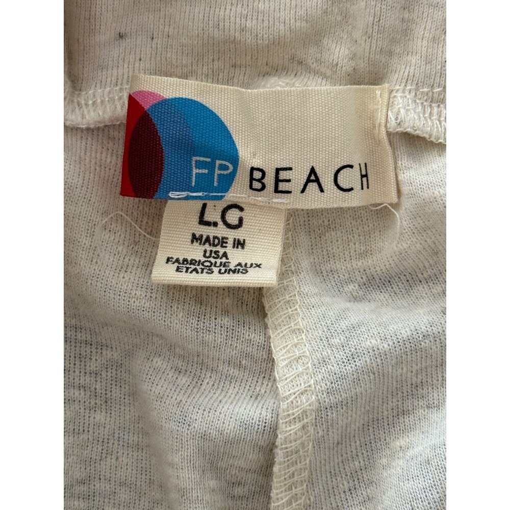 Free People Beach Womens Size L Jogger Beige Tie-Waist Lounge Pants - Picture 3 of 7